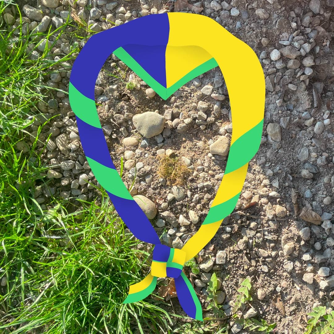 Pfadikrawatte von der Abteilung Pfadi St.Laurentius Flawil